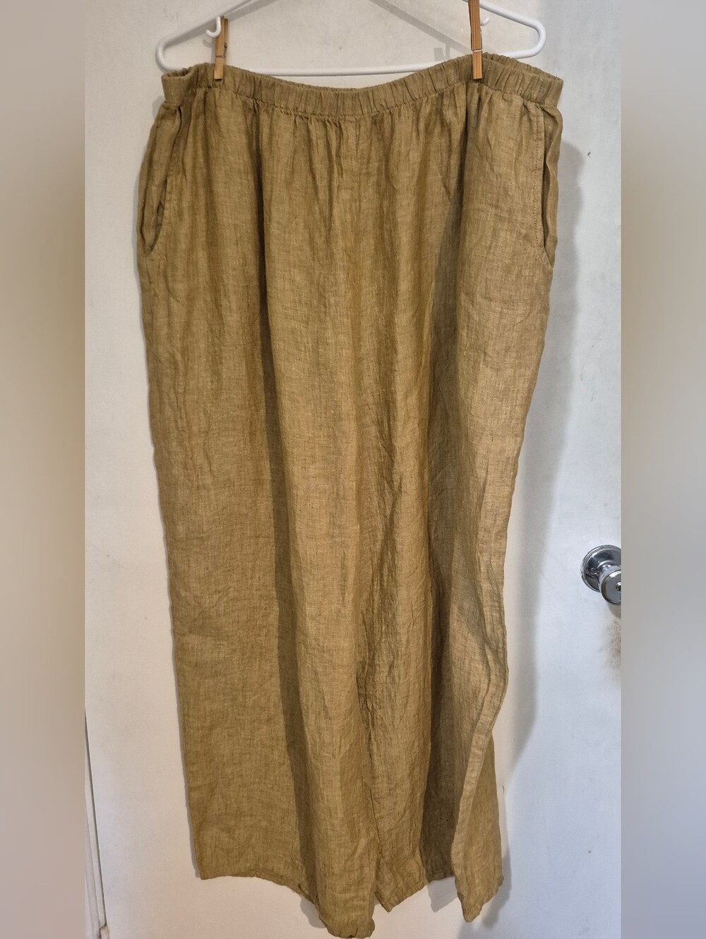 Flax 100% Linen Pants Sz.3G ,20 Brown